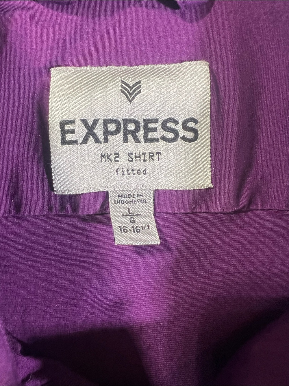 Men’s Purple EXPRESS button down dress shirt